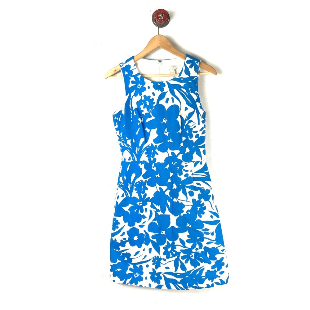 J. Crew 0 dress shift textured floral sleeveless